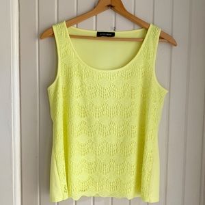 Ivanka Trump Neon Yellow Crochet Top